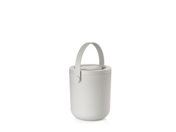 BITZ Zone Circular Waste Bin Dia 16 x 19 5 cm 3 liter Warm Grey