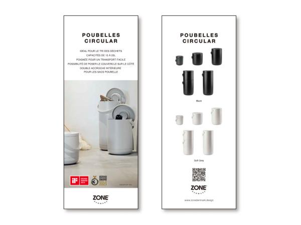 BITZ Zone Denmark Circular Waste bin Product Sign Retail FR 8 5 x 22 cm