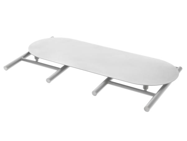 BITZ Zone Denmark Disc Bench 90 X 33 X 45 Cm Soft Grey