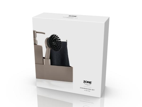 BITZ Zone Denmark Dishwashing Set 19 X 6 X 20.5 Cm 4 Parts Taupe