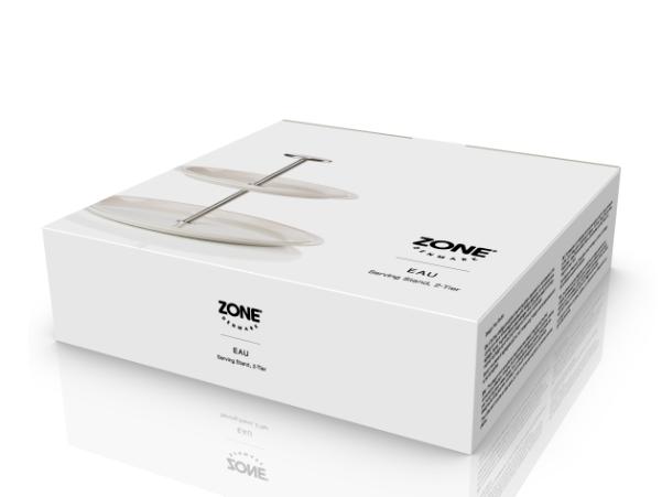 BITZ Zone Denmark Eau Serving Stand 2-tier Dia 20 X 21 Cm Offwhite