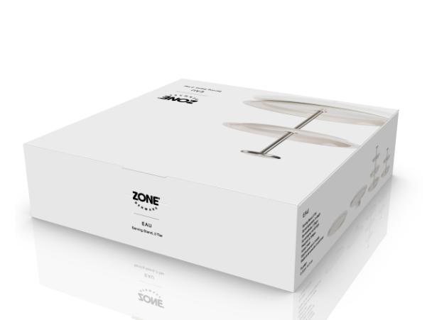BITZ Zone Denmark Eau Serving Stand 2-tier Dia 20 X 21 Cm Offwhite