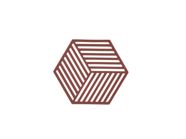 BITZ Zone Denmark Hexagon Trivet 16 x 14 x 0 9 cm Burgundy