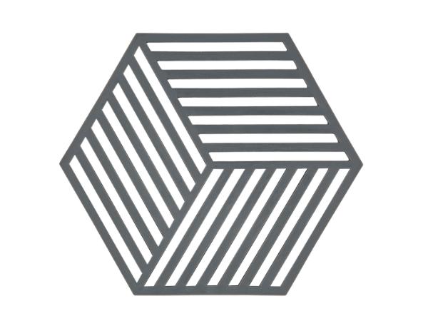 BITZ Zone Denmark Hexagon Trivet 16 x 14 x 0.9 cm Cool Grey