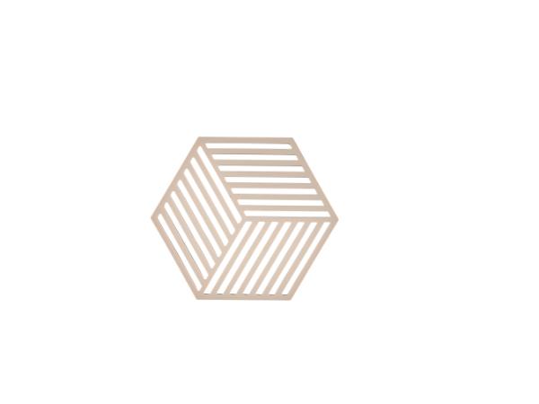 BITZ Zone Denmark Hexagon Trivet 16 x 14 x 0.9 cm Desert