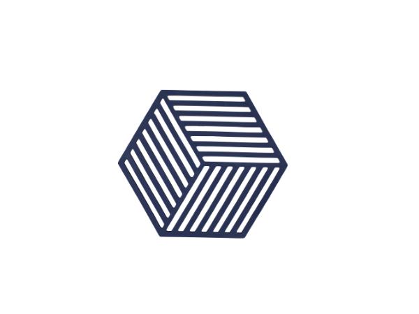 BITZ Zone Denmark Hexagon Trivet 16 x 14 x 0 9 cm Midnight