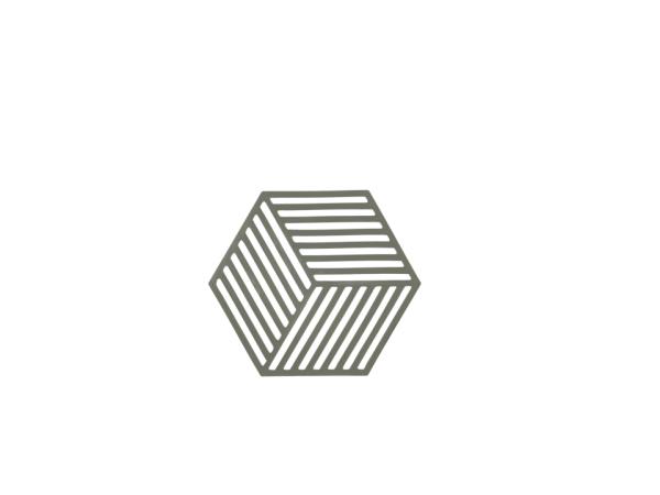 BITZ Zone Denmark Hexagon Trivet 16 x 14 x 0.9 cm Olive green
