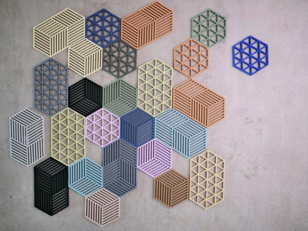 BITZ Zone Denmark Hexagon Trivet 16 X 14 X 0.9 Cm Pear