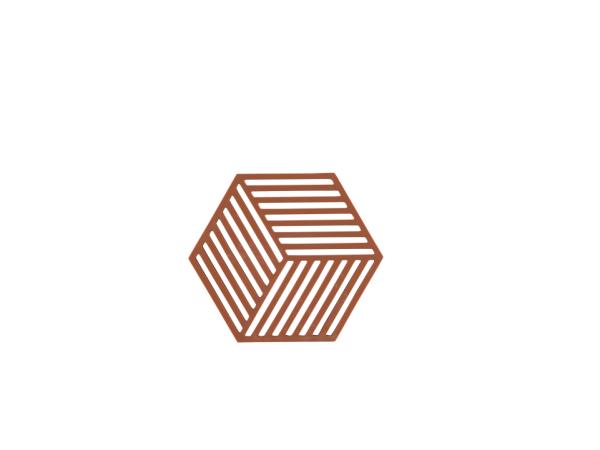 BITZ Zone Denmark Hexagon Trivet 16 x 14 x 0.9 cm Terracotta