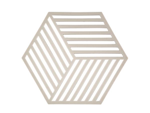 BITZ Zone Denmark Hexagon Trivet 16 x 14 x 0.9 cm Warm Grey