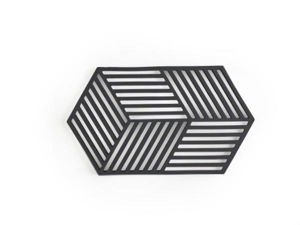 BITZ Zone Denmark Hexagon Trivet 24 X 14 X 0.9 Cm Black
