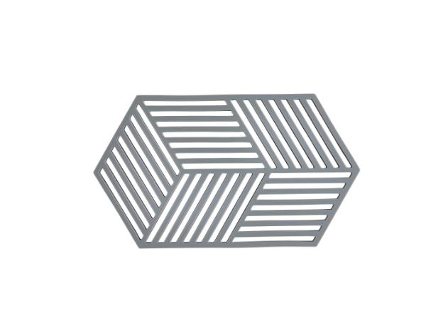 BITZ Zone Denmark Hexagon Trivet 24 x 14 x 0.9 cm Cool Grey