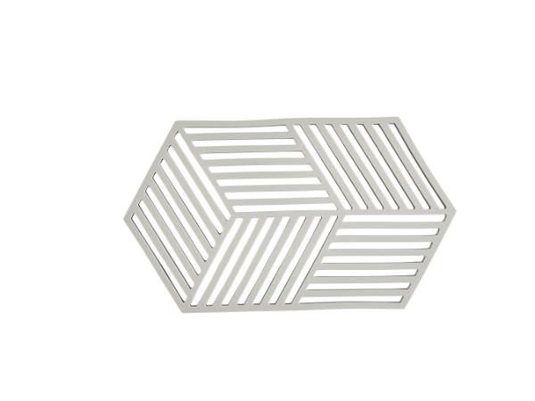 BITZ Zone Denmark Hexagon Trivet 24 x 14 x 0.9 cm Warm Grey