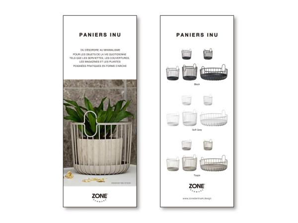 BITZ Zone Denmark Inu Basket Product Sign Retail FR 8 5 x 22 cm