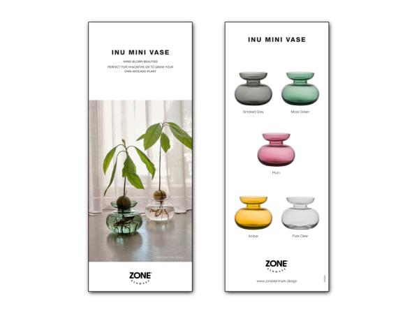 BITZ Zone Denmark Inu Mini Vase Product Sign Retail EN 8 5 x 22 cm
