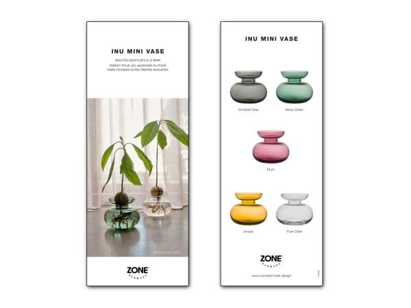 BITZ Zone Denmark Inu Mini Vase Product Sign Retail FR 8 5 x 22 cm