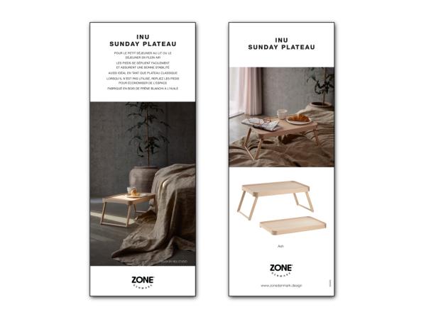 BITZ Zone Denmark Inu Tray Product Sign Retail FR 8 5 x 22 cm
