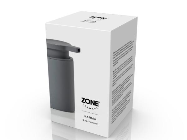 BITZ Zone Denmark Karma Soap Dispenser Dia. 7.6 X 16 Cm 0.25 Liter Grey