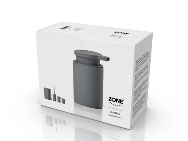 BITZ Zone Denmark Karma Soap Dispenser Dia. 7.6 X 16 Cm 0.25 Liter Grey