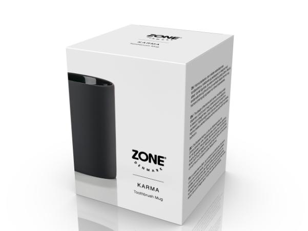 BITZ Zone Denmark Karma Toothbrush Mug Dia. 7.6 X 10 Cm Black