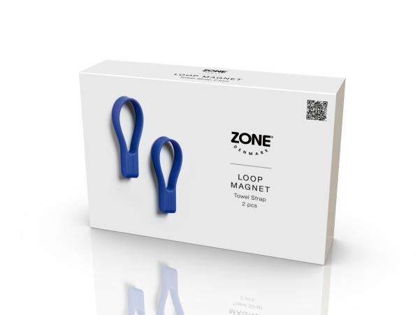 BITZ Zone Denmark Loop Magnet Towel Strap 9 Cm 2 Pcs Indigo Blue