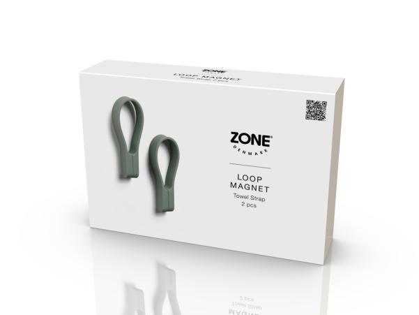 BITZ Zone Denmark Loop Magnet Towel Strap 9 Cm 2 Pcs Olive Green