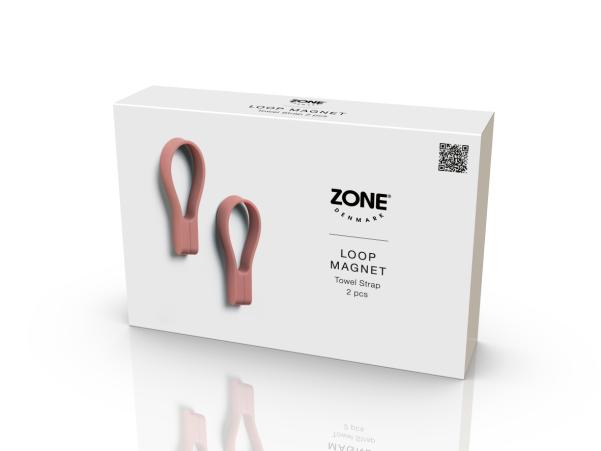 BITZ Zone Denmark Loop Magnet Towel Strap 9 Cm 2 Pcs Peach Red