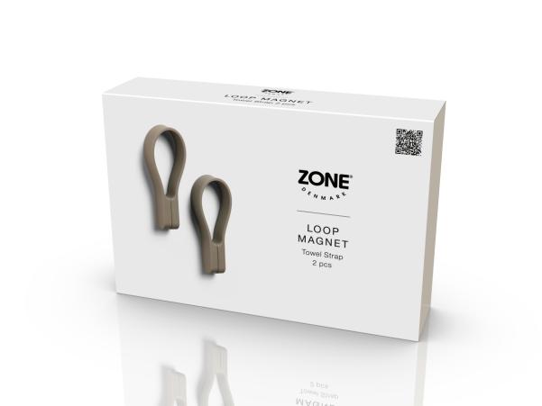 BITZ Zone Denmark Loop Magnet Towel Strap 9 Cm 2 Pcs Taupe