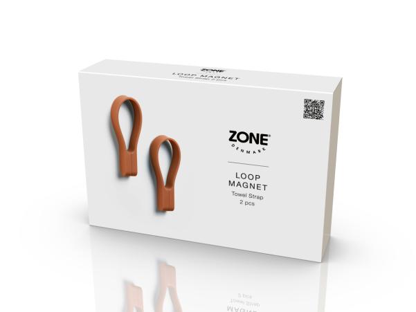 BITZ Zone Denmark Loop Magnet Towel Strap 9 Cm 2 Pcs Terracotta