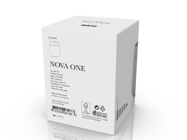 BITZ Zone Denmark Nova One Jar With Lid Dia 8 4 X 10 Cm 290 Ml Gull Grey