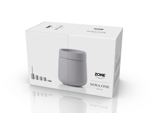 BITZ Zone Denmark Nova One Jar With Lid Dia 8 4 X 10 Cm 290 Ml Gull Grey