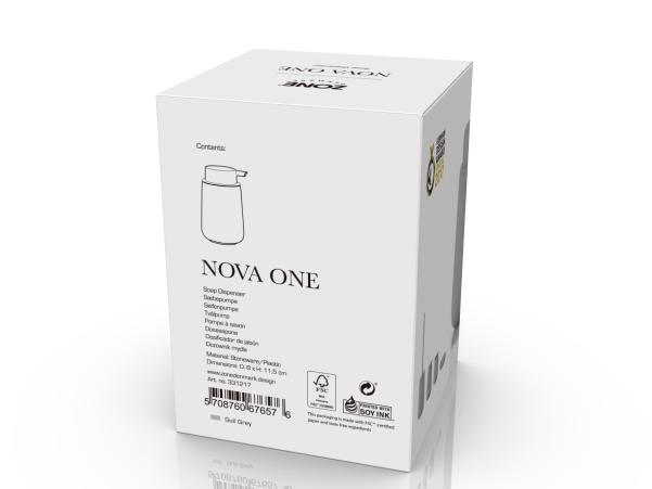 BITZ Zone Denmark Nova One Soap Dispenser Dia. 8 X 11 5 Cm 0.25 Liter Gull Grey