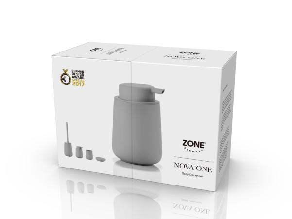 BITZ Zone Denmark Nova One Soap Dispenser Dia. 8 X 11 5 Cm 0.25 Liter Gull Grey