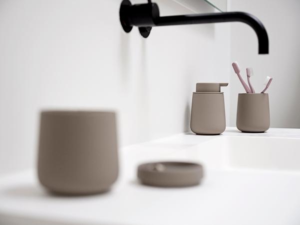 BITZ Zone Denmark Nova One Soap Dispenser Dia 8 X 11.5 Cm 0.25 Liter Taupe