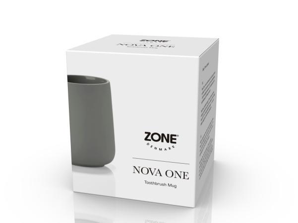 BITZ Zone Denmark Nova One Toothbrush Mug Dia 8 X 10 Cm Taupe