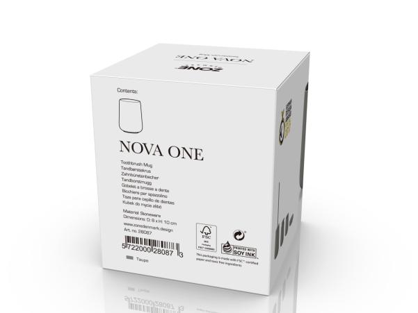 BITZ Zone Denmark Nova One Toothbrush Mug Dia 8 X 10 Cm Taupe