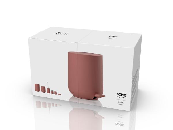 BITZ Zone Denmark Nova Pedal Bin Dia 20 5 X 23 5 Cm 3 Liter Peach Red