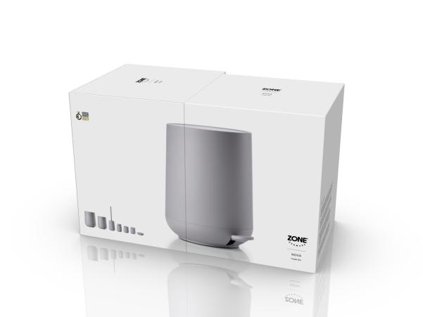 BITZ Zone Denmark Nova Pedal Bin Dia 23 X 29 Cm 5 Liter Gull Grey