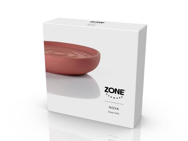 BITZ Zone Denmark Nova Soap Dish Dia 11 X 2 5 Cm Peach Red