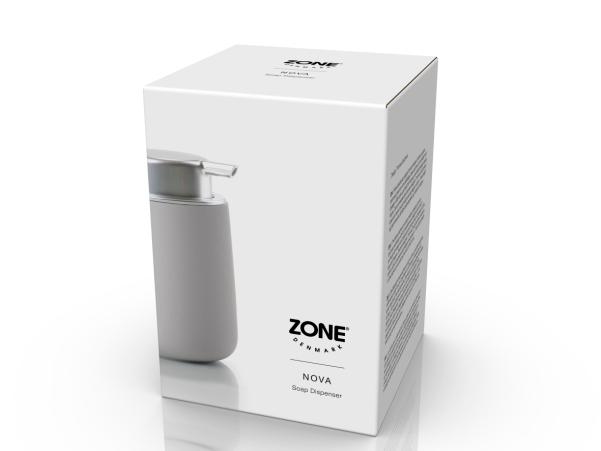 BITZ Zone Denmark Nova Soap Dispenser Dia 8 X 11 5 Cm 0.25 Liter Soft Grey