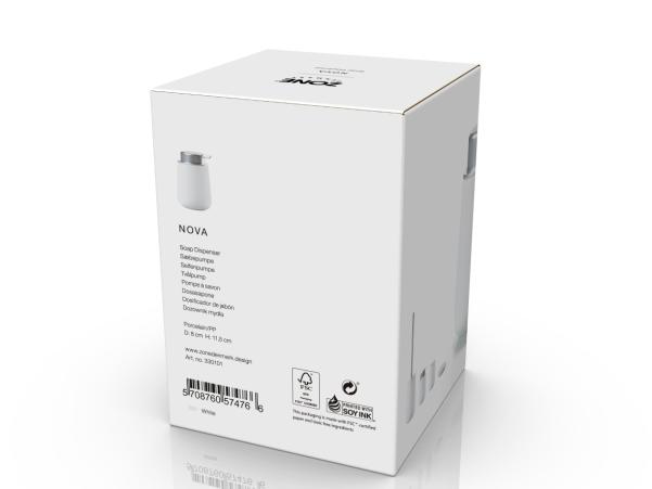BITZ Zone Denmark Nova Soap Dispenser Dia. 8 X 11 5 Cm 0.25 Liter White