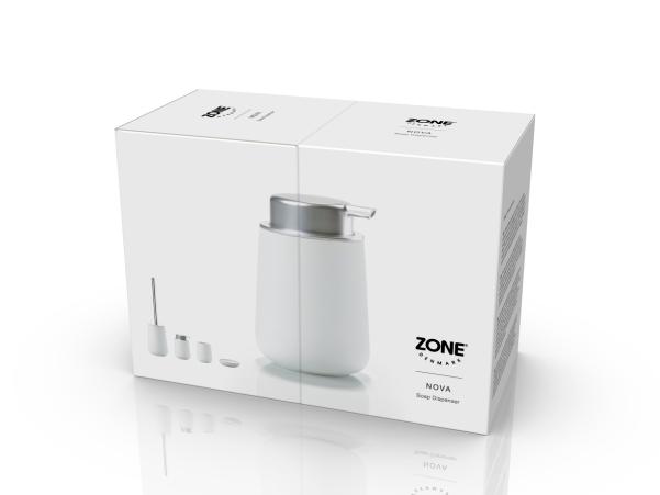 BITZ Zone Denmark Nova Soap Dispenser Dia. 8 X 11 5 Cm 0.25 Liter White