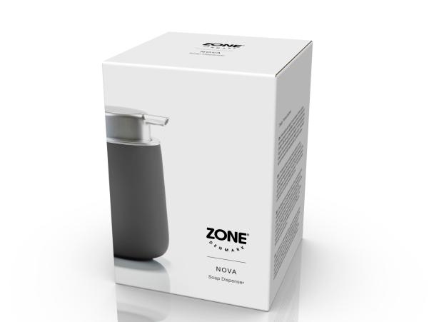 BITZ Zone Denmark Nova Soap Dispenser Dia. 8 X 11 5 Cm 0.25 Liter Grey
