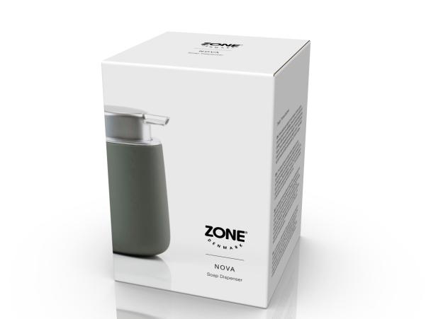 BITZ Zone Denmark Nova Soap Dispenser Dia 8 X 11.5 Cm 0.25 Liter Olive Green