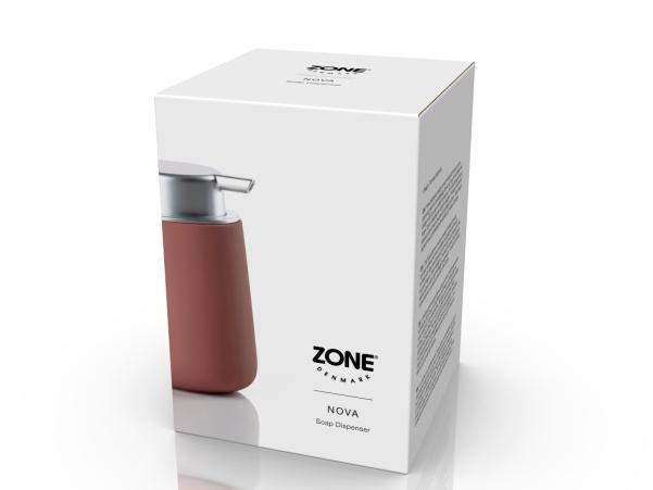 BITZ Zone Denmark Nova Soap Dispenser Dia 8 X 11.5 Cm 0.25 Liter Peach Red