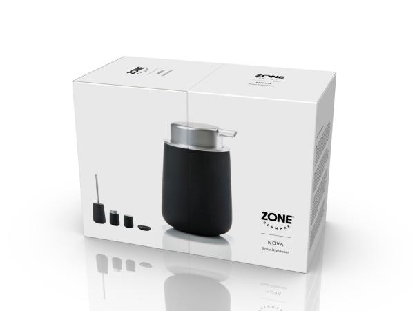 BITZ Zone Denmark Nova Soap Dispenser Dia. 8 X 11 Cm 0.25 Liter Black