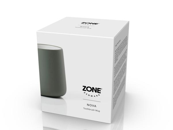 BITZ Zone Denmark Nova Toothbrush Mug Dia 8 X 10 Cm Olive Green