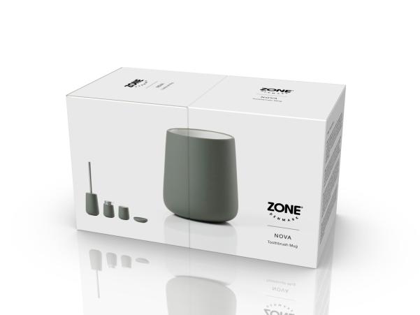 BITZ Zone Denmark Nova Toothbrush Mug Dia 8 X 10 Cm Olive Green