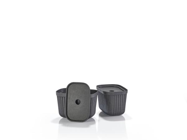 BITZ Zone Denmark Pulp Storage Box 23 X 15 X 15 Cm 2 Pcs Black
