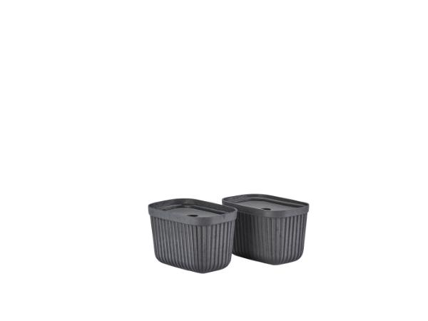 BITZ Zone Denmark Pulp Storage box 23 x 15 x 15 cm 2 pcs Black